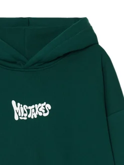 Cropp Bluzy*Zielona bluza hoodie z nadrukiem zielony