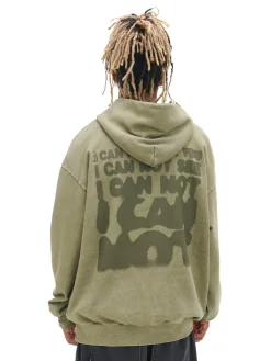 Cropp Bluzy*Zielona bluza loose z kapturem zielony