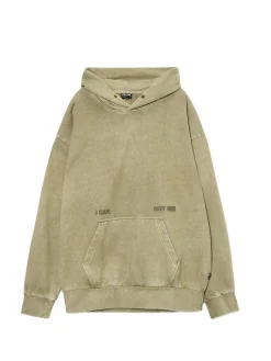 Cropp Bluzy*Zielona bluza loose z kapturem zielony