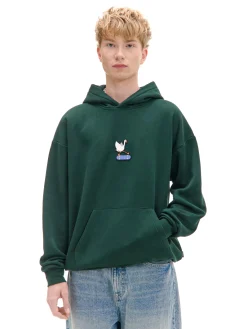 Cropp Bluzy*Zielona bluza z gęsią na deskorolce zielony