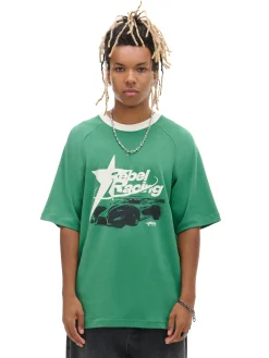 Cropp Koszulki*Zielona koszulka z nadrukiem zielony