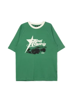 Cropp Koszulki*Zielona koszulka z nadrukiem zielony