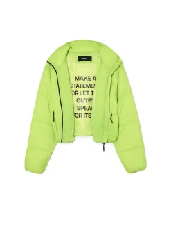 Cropp Kurtki, Płaszcze*Zielona kurtka puffer zielony