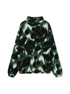 Cropp Bluzy*Zielona polarowa bluza ze stójką zielony