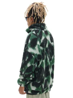 Cropp Bluzy*Zielona polarowa bluza ze stójką zielony