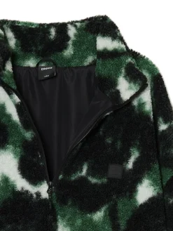 Cropp Bluzy*Zielona polarowa bluza ze stójką zielony