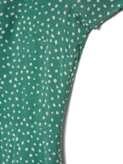 Cropp Sukienki, Kombinezony*Zielona sukienka mini w stokrotki niebieski