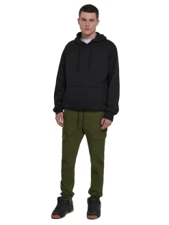 Cropp Spodnie*Zielone joggery z kieszeniami cargo zielony