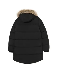 Cropp Kurtki, Płaszcze*Zimowy pikowany płaszcz z kapturem czarny