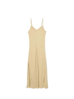 Cropp Sukienki, Kombinezony*Zwiewna sukienka maxi na ramiączkach beżowy